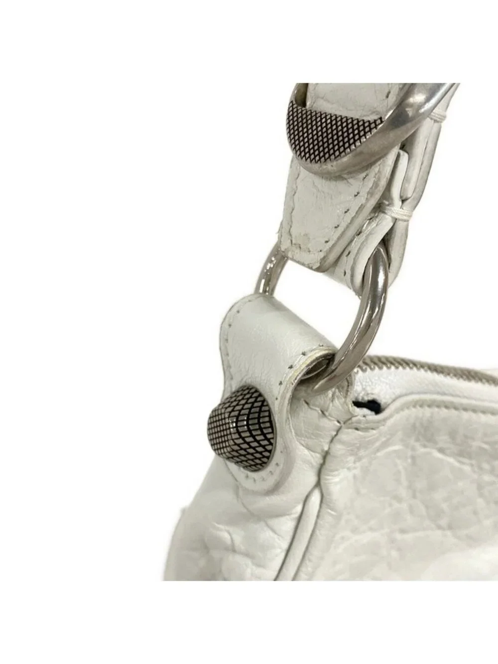 Balenciaga Shoulder Bag le Cagole XS White Leather - Picture 14 of 15